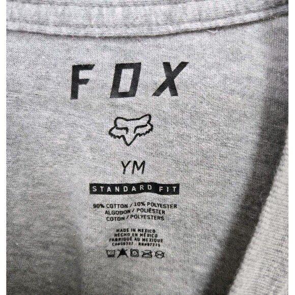 Fox Racing T Shirt Grey Size: M Logo Graphic Cotton - Picture 3 of 3